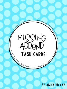 Preview of Missing Addend Task Cards