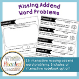 Missing Addend Word Problems