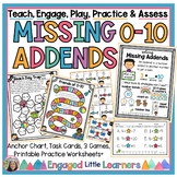 Missing Addends 0 to 10 Lesson | Worksheets, Games, Activi