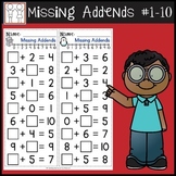 Missing Addends Worksheets