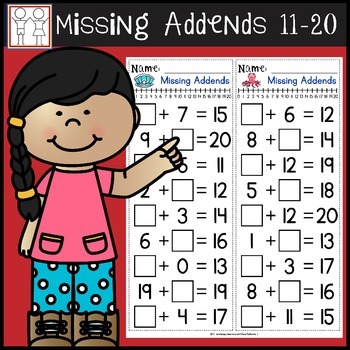 Preview of Missing Addends to 20