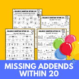 Missing Addends worksheet, Addition & Subtraction within 2