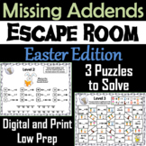 Missing Addends Addition and Subtraction Activity: Easter 