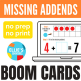 Missing Addends Boom Cards (sums within 10)