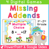 Missing Addends Digital Games and Centers | Google Slides 