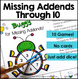 Missing Addends Games - Addition Within 10 - Part Part Whole 