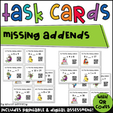 Missing Addends QR Code Task Cards
