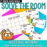 Missing Addends Task Cards 1st Grade Thanksgiving Solve th