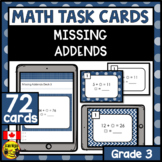 Missing Addends Task Cards | Paper or Digital