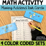 Missing Addends Task Cards | Spring Math Activity for Addi