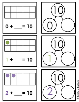 missing addends tens frames and number bonds freebie by michele p