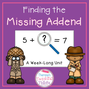 Preview of Missing Addends Unit First and Second Grade