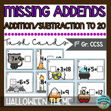 Missing Addends to 20 Task Cards Halloween