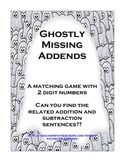 Missing Addends with 2 Digit Numbers: Ghosts!!