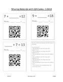 Missing Addends with QR Codes Freebie