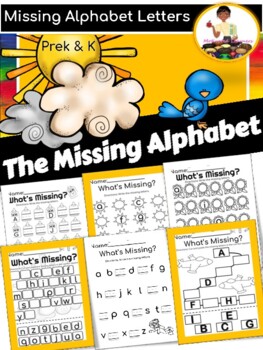 Preview of Missing Alphabet Cut and Paste Worksheets | Kindergarten Activities | Alphabet