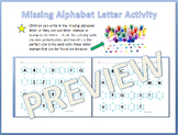 Missing Alphabet Letters Practice Printables - Winter snow