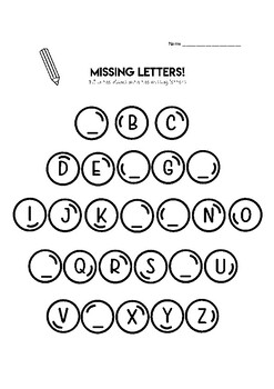 Missing Alphabet Letters - Uppercase by Fii Cridland | TpT