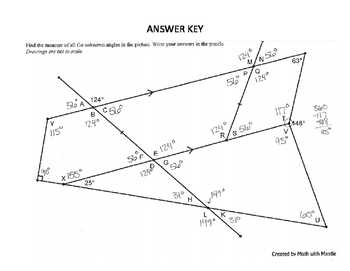 Missing Angle Puzzle #3 by Math with Mastie | Teachers Pay Teachers