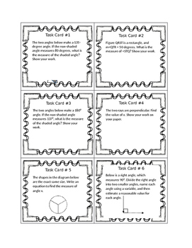 Preview of Missing Angle Task Cards