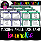 Missing Angle of Triangles and Quadrilaterals Task Cards B