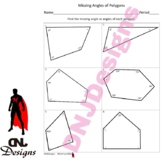 Missing Angle of a Polygon Printable/Handout/Homework