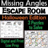 Solving for Missing Angles Game: Geometry Escape Room Hall