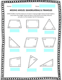 Missing Angles Practice - Triangles & Quadrilaterals (Digi