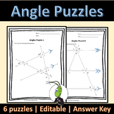 Angle Relationships to Find Missing Angles Puzzle | Geometry