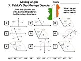 Missing Angles St. Patrick's Day Math Activity: Message Decoder