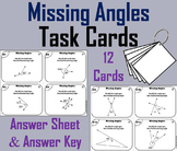 Solving for Missing Angles Task Cards Activity 7th 8th 9th