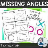 Missing Angles Tic Tac Toe TEKS 7.11c Math Station Activity Game