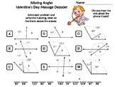 Missing Angles Valentine's Day Math Activity: Message Decoder