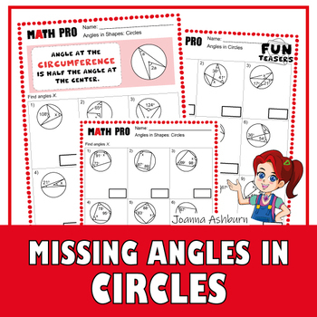 Preview of Circles Theorem | Central and Inscribed Angles Practice Worksheets & Video Link