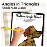 Missing Angles in Triangles Animal Themed Activity Pack