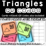 Missing Angles in Triangles Task Cards (with and without) 