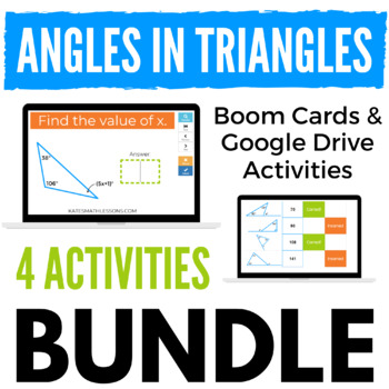 Preview of Angles of Triangles BUNDLE | Triangle Sum Theorem & Exterior Angle Thm