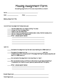 Missing Assignment Form