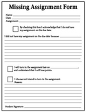 Missing Assignment Form