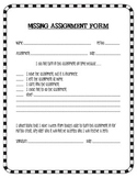 Missing Assignment Form