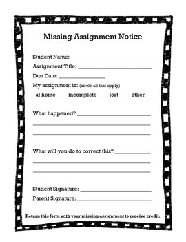 assignment notice options