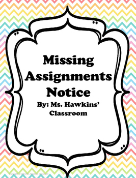 missing assignments paper