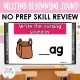 Missing Beginning Sounds Interactive PowerPoint Reading Activity