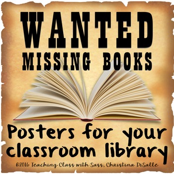 Preview of Missing Library Books: Wanted Posters