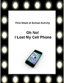 First Week of School -Missing Cell Phone Activity