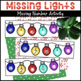 Missing Christmas Lights Sequencing Numbers Activity