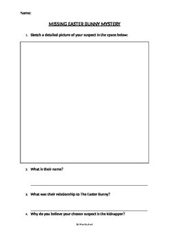 Preview of Missing Easter Bunny Mystery Worksheets