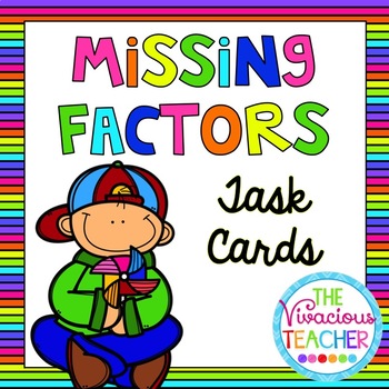 Preview of Missing Factors Task Cards/ Scoot Activity