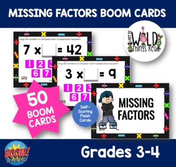 Preview of Missing Factors Boom Cards