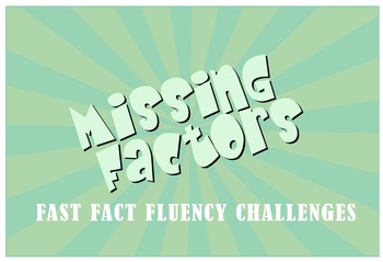 Preview of Missing Factors: Fast Fact Fluency Challenges